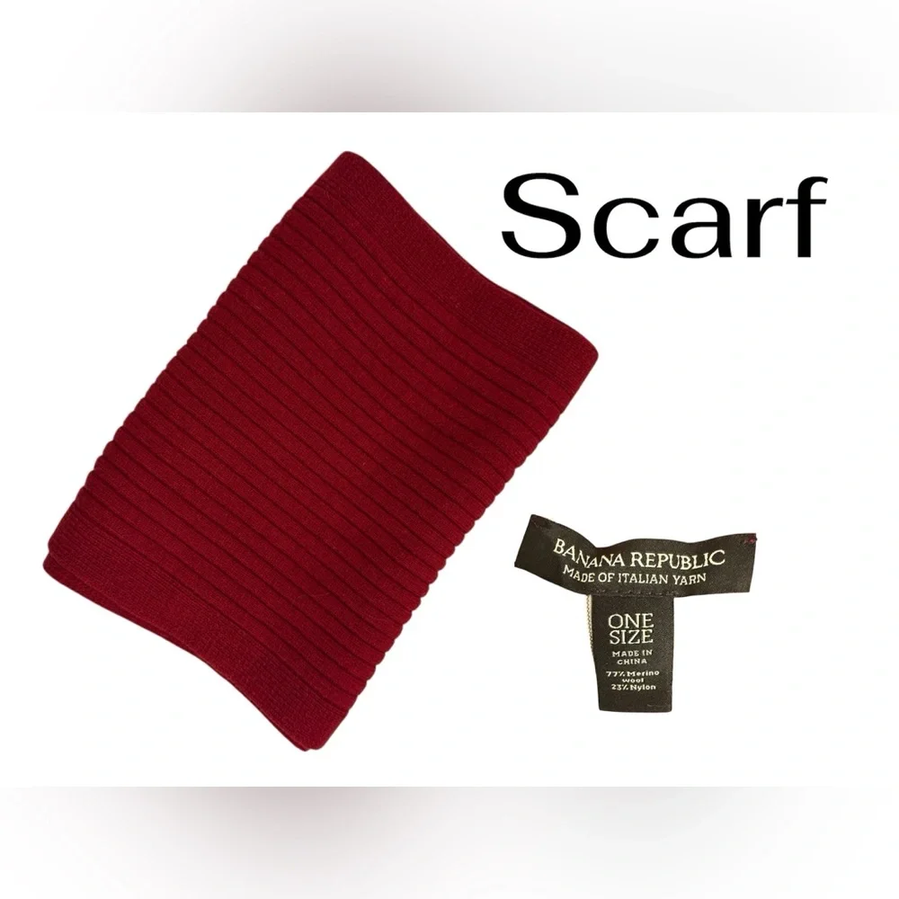 Banana Republic Scarf Men's Deep Red Scarf